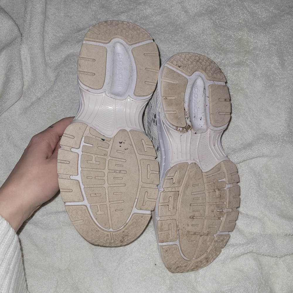 Women's Coach Lace White Cream Mary Jane Sneakers - Picture 4 of 4